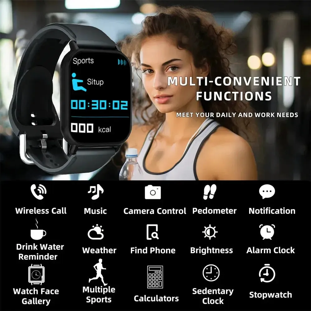 LAXASFIT New Smart Watch 1.73” Inch Customized Dial Health Monitoring Bluetooth Talk Men Women Fashion Watch Gift Android IOS