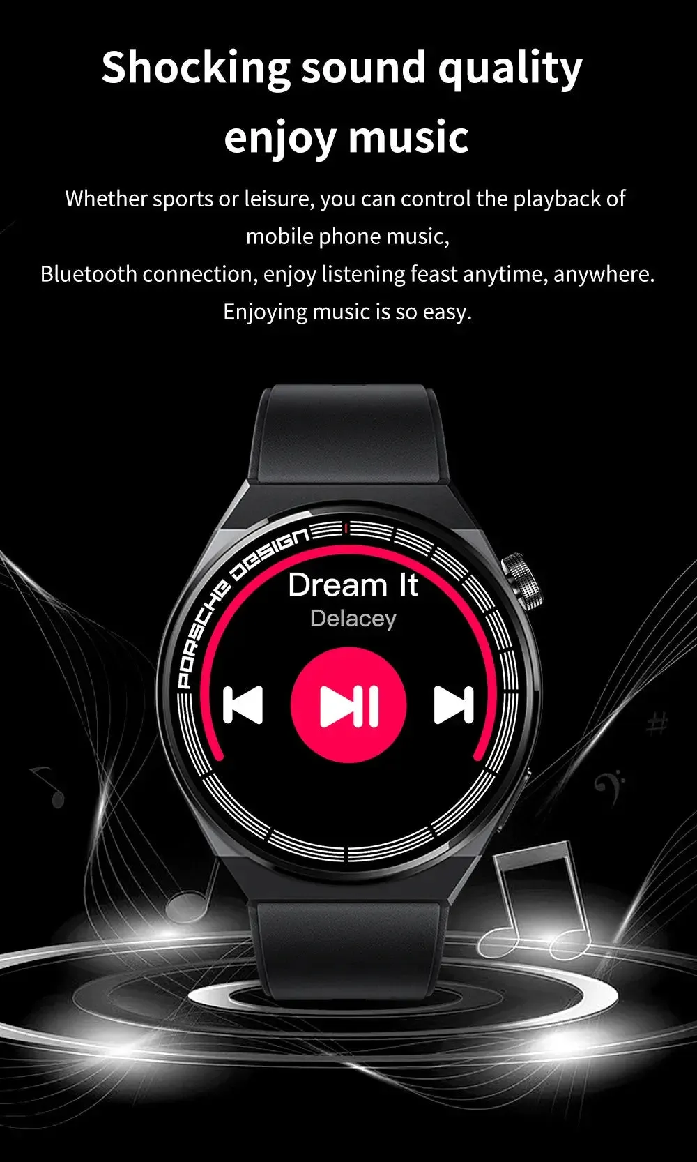 LAXASFIT Smart Watch Men's Watch 1.35 inch HD Screen Bluetooth Call Health Monitoring Smart Watch 2024 New Watch For Android IOS