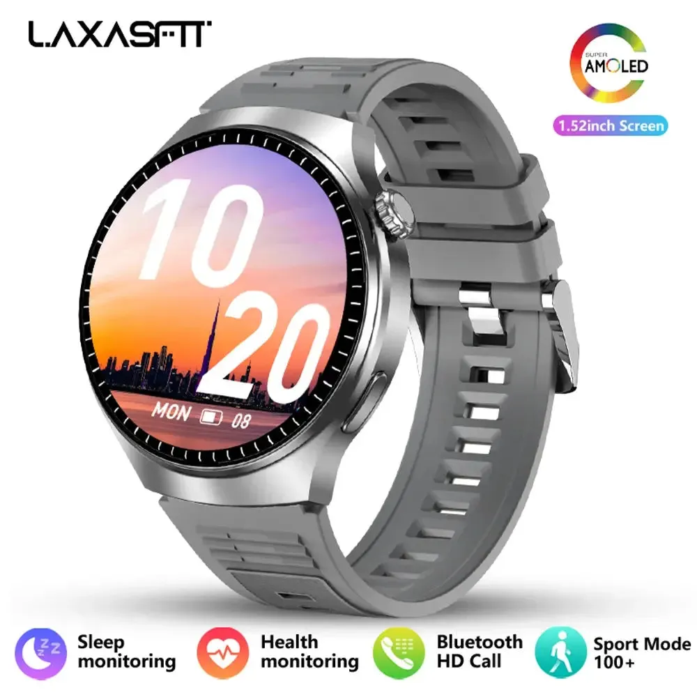 LAXASFIT Watch 4 Pro 1.52-inch Men's Smartwatch Women's Gift Sport Smartwatch Bluetooth Phone Watch Sport Watch Android IOS