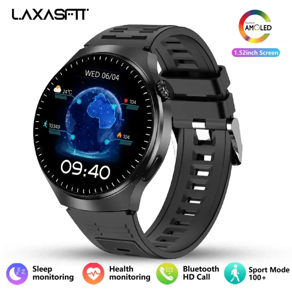 LAXASFIT Watch 4 Pro 1.52-inch Men's Smartwatch Women's Gift Sport Smartwatch Bluetooth Phone Watch Sport Watch Android IOS