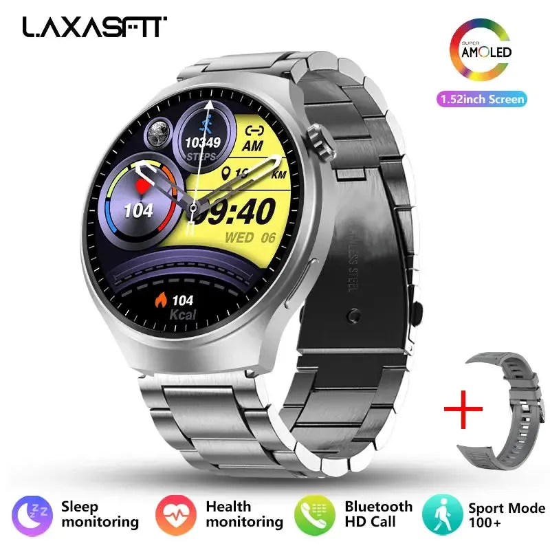 LAXASFIT Watch 4 Pro 1.52-inch Men's Smartwatch Women's Gift Sport Smartwatch Bluetooth Phone Watch Sport Watch Android IOS