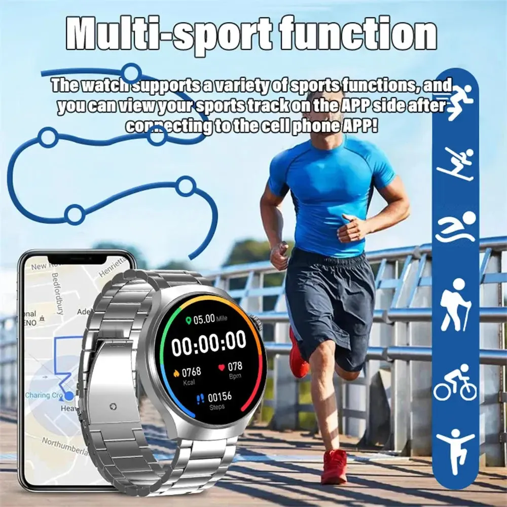 LAXASFIT Watch 4 Pro 1.52-inch Men's Smartwatch Women's Gift Sport Smartwatch Bluetooth Phone Watch Sport Watch Android IOS