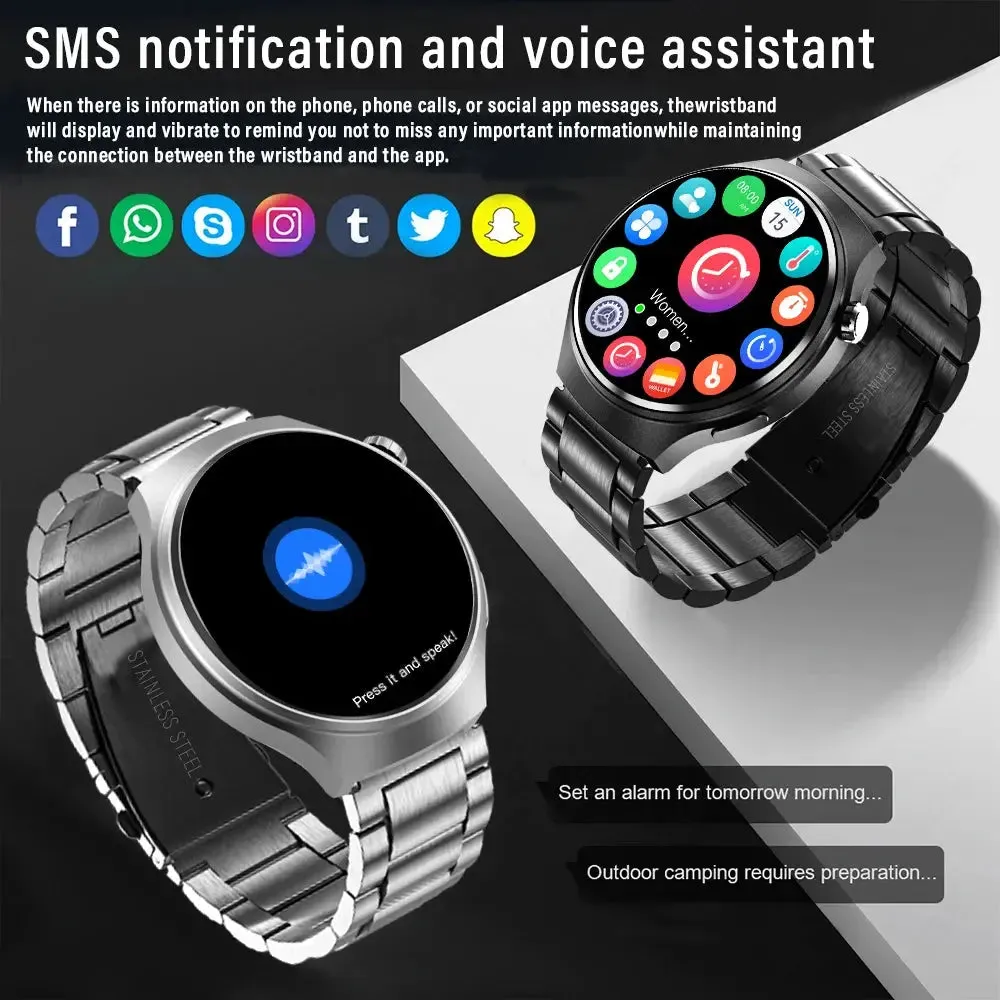 LAXASFIT Watch 4 Pro 1.52-inch Men's Smartwatch Women's Gift Sport Smartwatch Bluetooth Phone Watch Sport Watch Android IOS