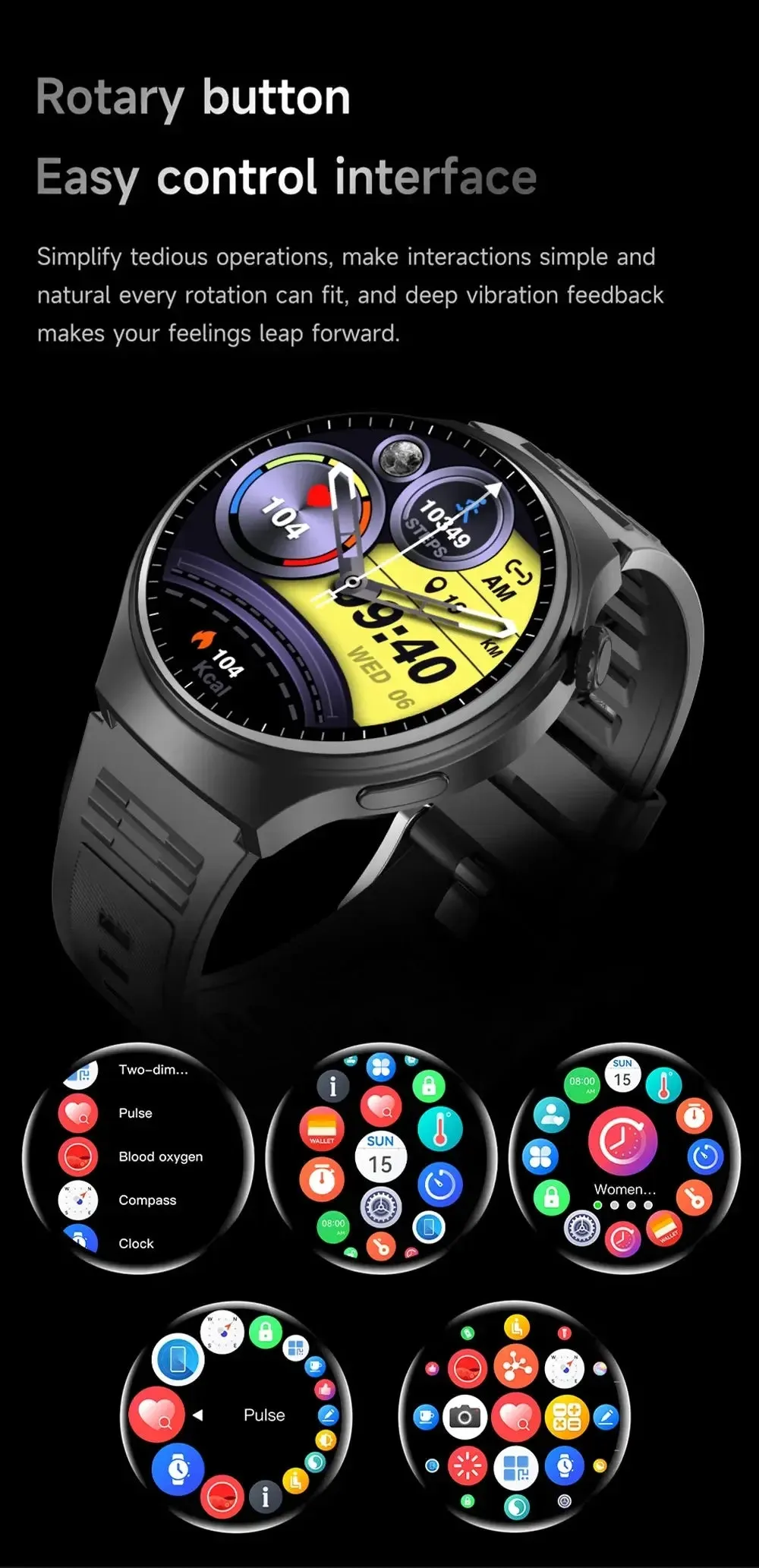 LAXASFIT Watch 4 Pro 1.52-inch Men's Smartwatch Women's Gift Sport Smartwatch Bluetooth Phone Watch Sport Watch Android IOS