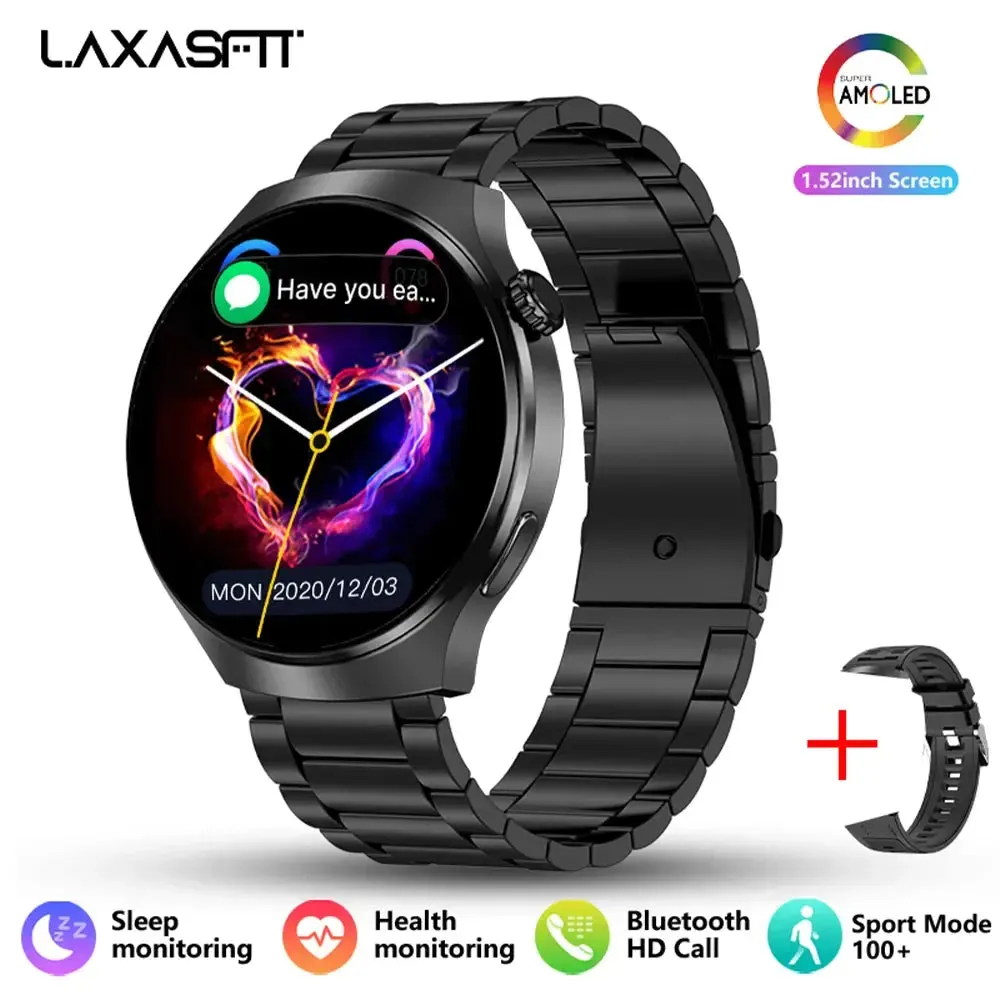 LAXASFIT Watch 4 Pro 1.52-inch Men's Smartwatch Women's Gift Sport Smartwatch Bluetooth Phone Watch Sport Watch Android IOS