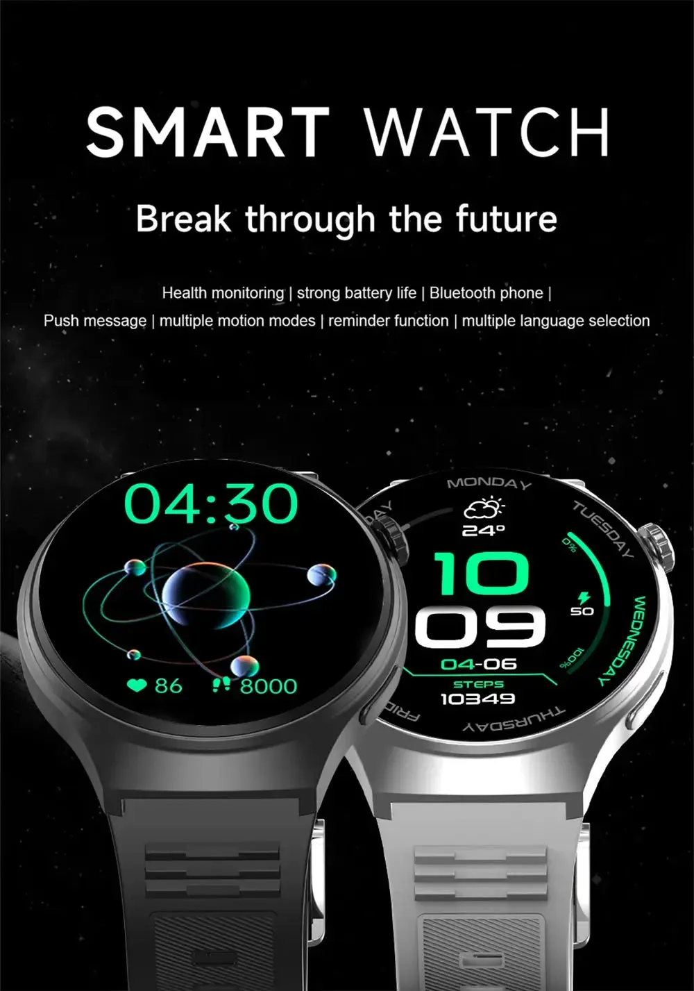 LAXASFIT Watch 4 Pro 1.52-inch Men's Smartwatch Women's Gift Sport Smartwatch Bluetooth Phone Watch Sport Watch Android IOS