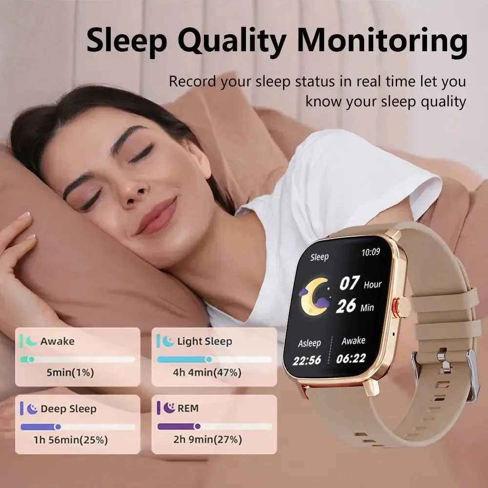 LAXASFIT Women's Smart Watch Men's Bluetooth Talk 100  Sport IP68 Waterproof Watch Sleep Health Monitor For Android IOS