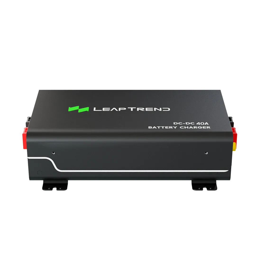 Leaptrend 40 Amp DC to DC Charger for 12V Lithium Battery and AGM & Flooded & Gel & LiFePO4 Deep Cycle Batteries, On RV's, Yachts, Camper & Travel Trailers