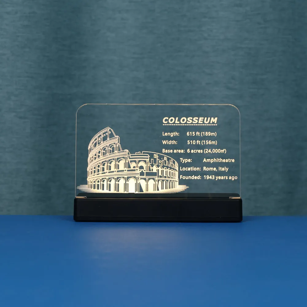 LED Acrylic Nameplate for Colosseum #10276