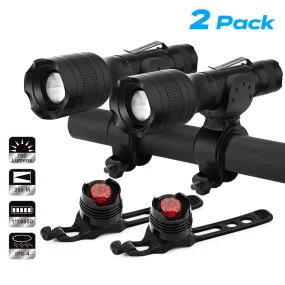 LED Bicycle Mountain Bike Lights Front and Back Set