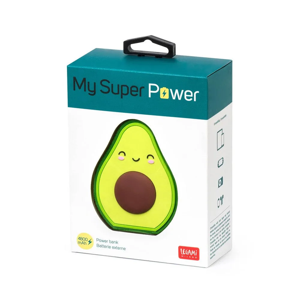 Legami: My Super Power Portable Power Bank Avocado