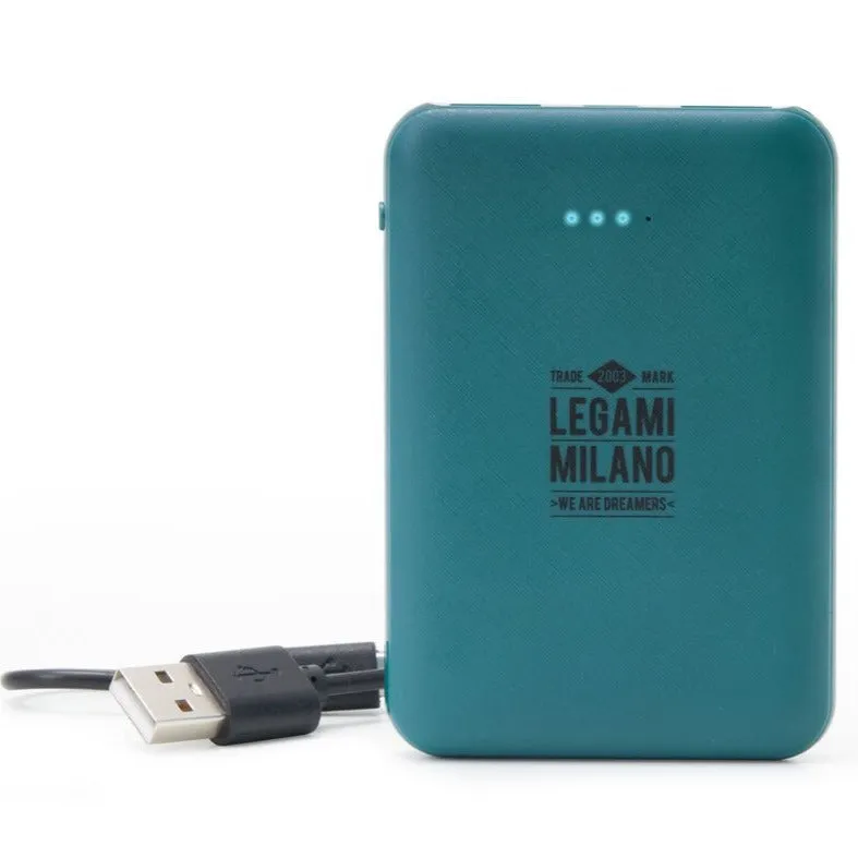 Legami Power Man Power Bank - Petrol Blue