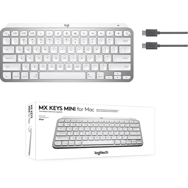 Logitech MX Keys Mini   Anywhere 3 For Mac Wireless Illuminated Keyboard Mouse Combo Bundle Set