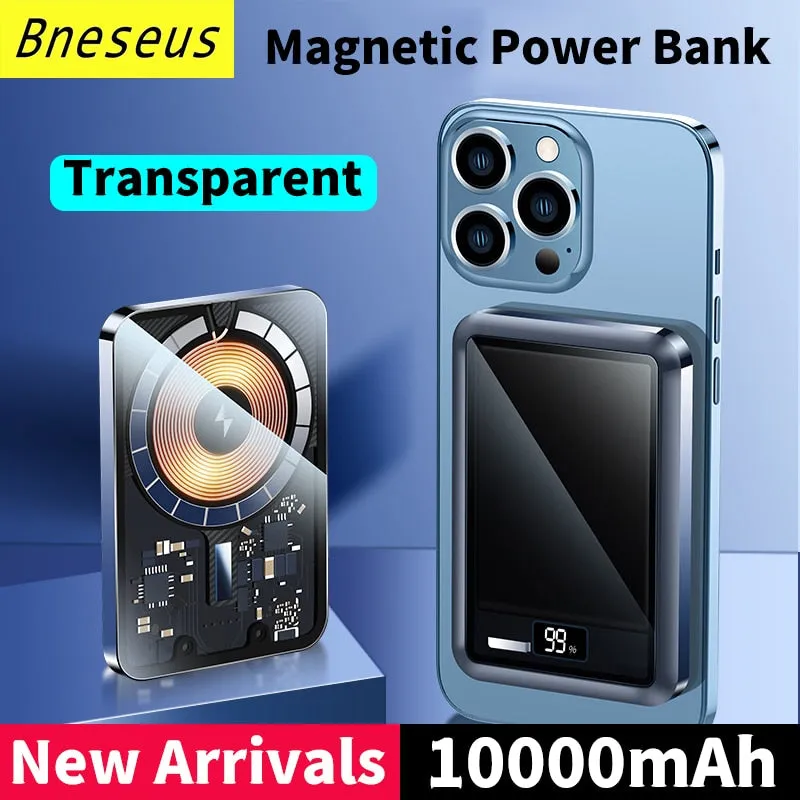 love377  10000mAh Transparent Portable Magnetic Power Bank