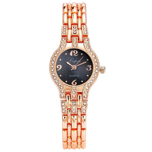 Lvpai Brand New Fashion Luxury Women Dress Gemstone Quartz Wristwatches Ladies Casual Golden Silver Women Dress Quartz Watches