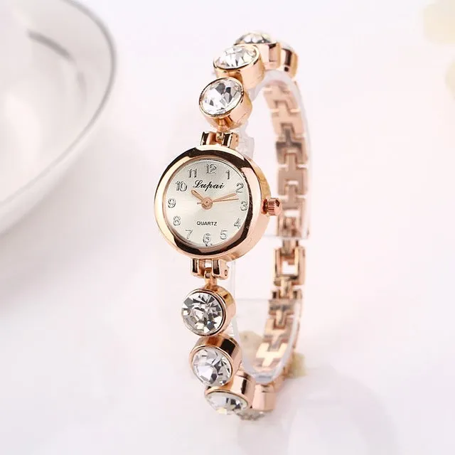 Lvpai Brand New Fashion Luxury Women Dress Gemstone Quartz Wristwatches Ladies Casual Golden Silver Women Dress Quartz Watches