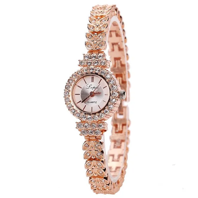 Lvpai Brand New Fashion Luxury Women Dress Gemstone Quartz Wristwatches Ladies Casual Golden Silver Women Dress Quartz Watches