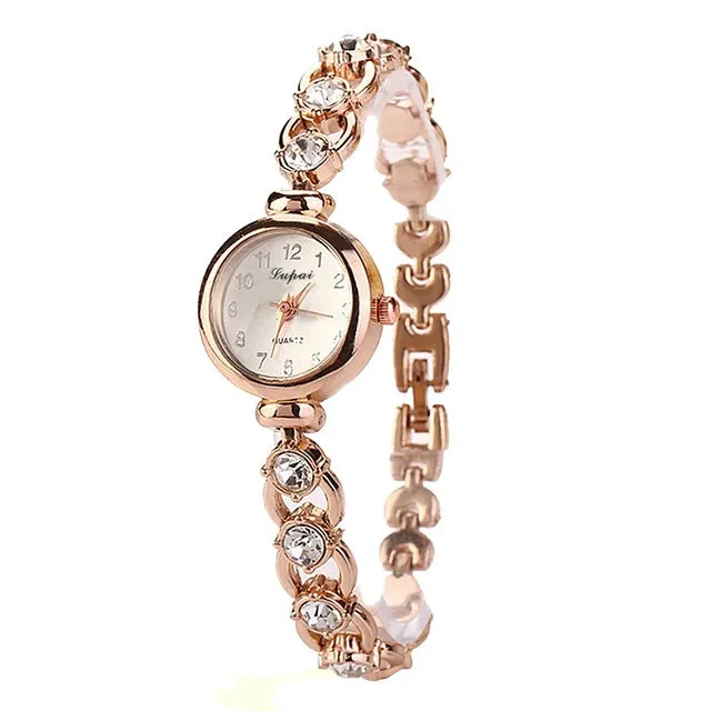 Lvpai Brand New Fashion Luxury Women Dress Gemstone Quartz Wristwatches Ladies Casual Golden Silver Women Dress Quartz Watches