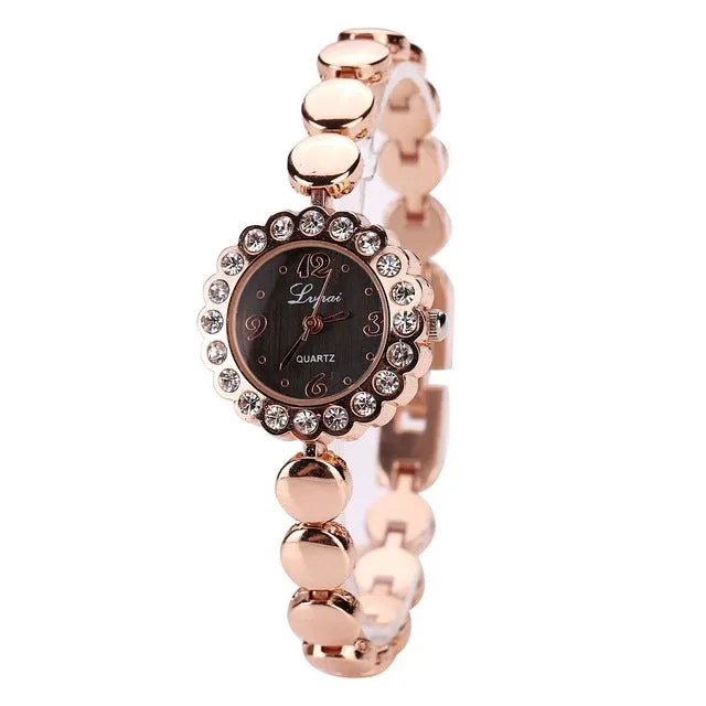 Lvpai Brand New Fashion Luxury Women Dress Gemstone Quartz Wristwatches Ladies Casual Golden Silver Women Dress Quartz Watches