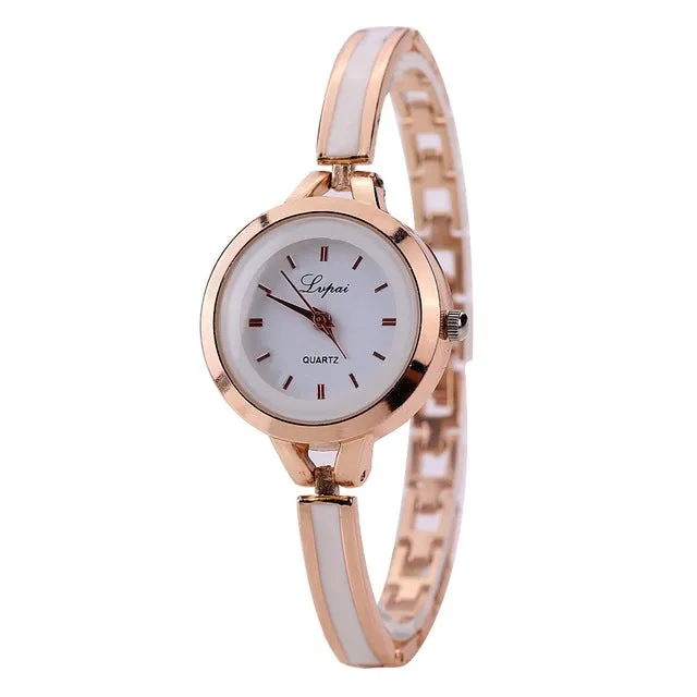 Lvpai Brand New Fashion Luxury Women Dress Gemstone Quartz Wristwatches Ladies Casual Golden Silver Women Dress Quartz Watches