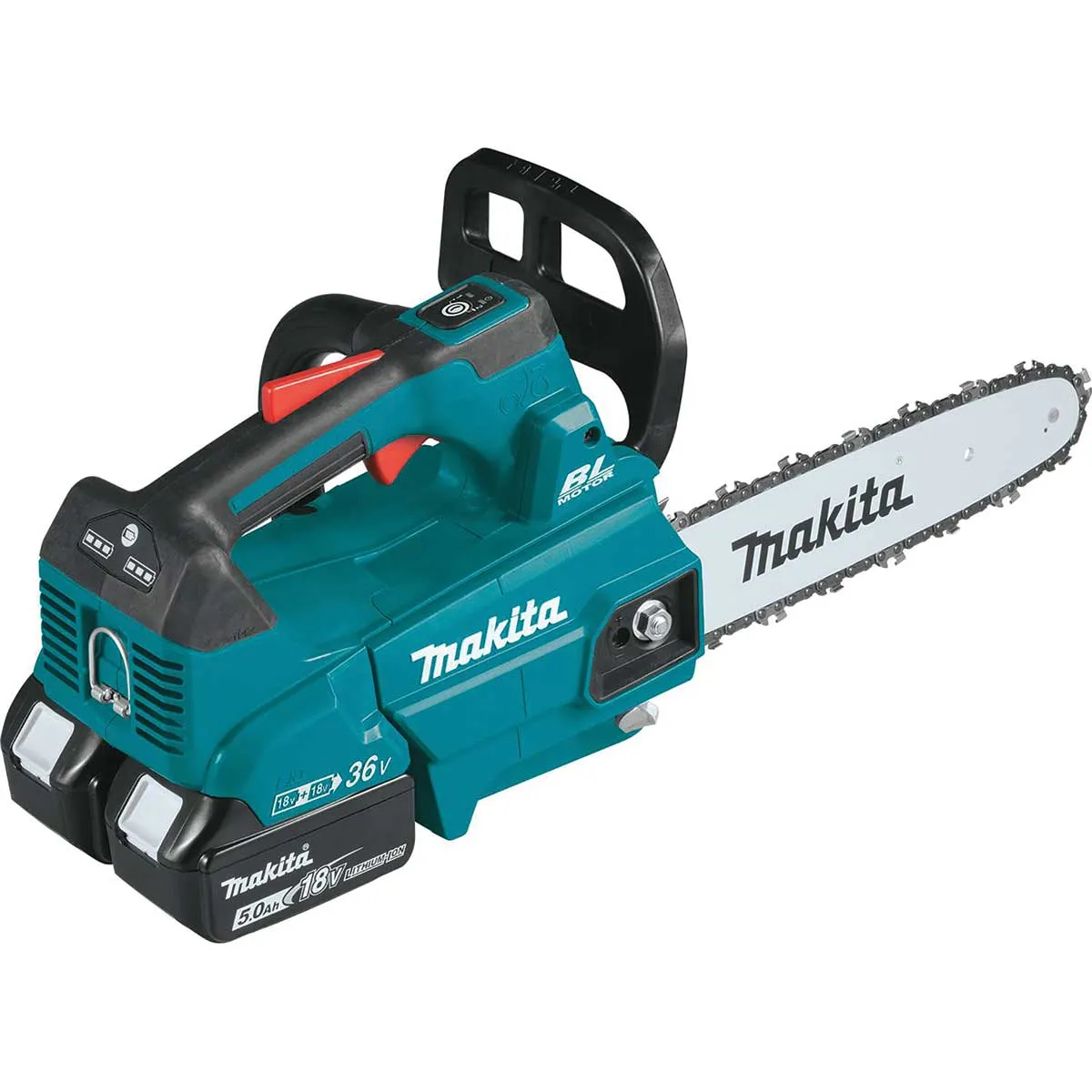 Makita 36V LXT® Li-Ion 14" Top Handle Chain Saw Kit with 2 Batteries XCU08PT