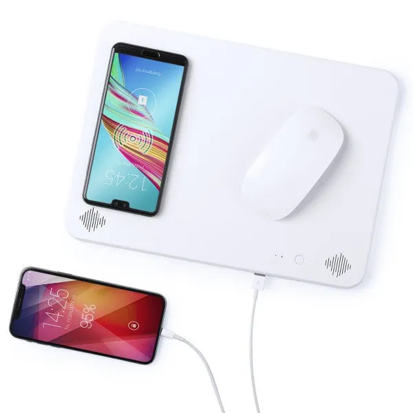 Mat with Qi Wireless Charger Bluetooth 4000 mAh 2W White 146126