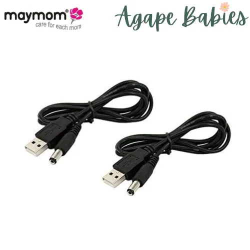 Maymom USB Power Cord for Medela Swing Electric Breastpump to Use a Power Bank or Computer USB Power Source(2pc/pack)