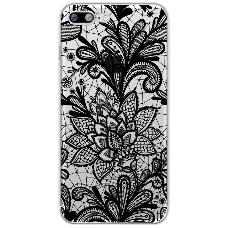 MEVCSON Vintage Soft Floral Lace Mandala Flower Phone Case