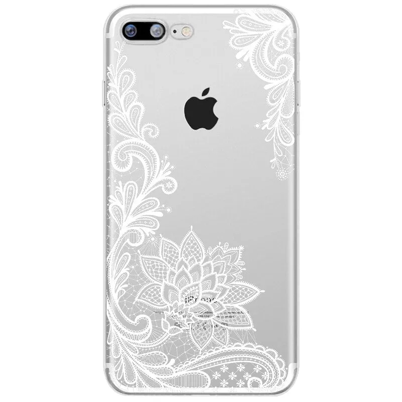 MEVCSON Vintage Soft Floral Lace Mandala Flower Phone Case