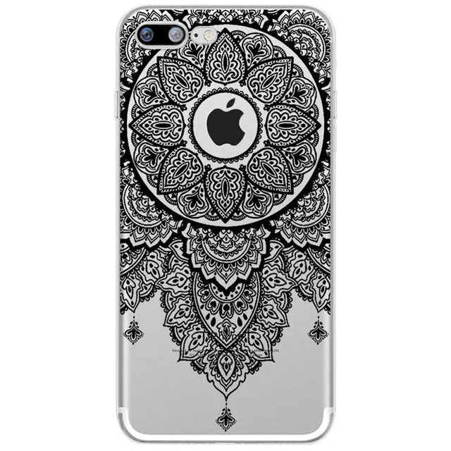 MEVCSON Vintage Soft Floral Lace Mandala Flower Phone Case