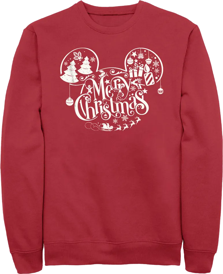 Mickey Mouse Merry Christmas Disney Sweatshirt