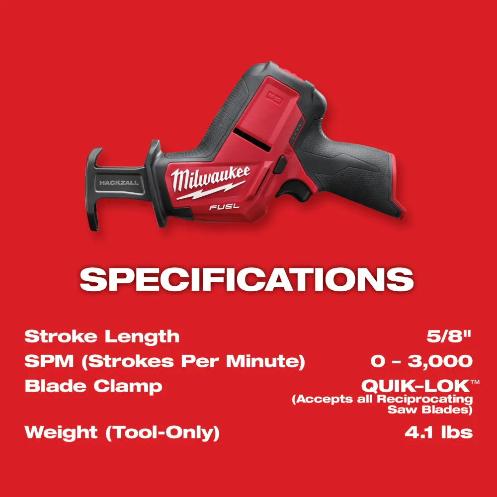 Milwaukee M12 Fuel Hackzall‚® 13.25" Reciprocating Saw Kit