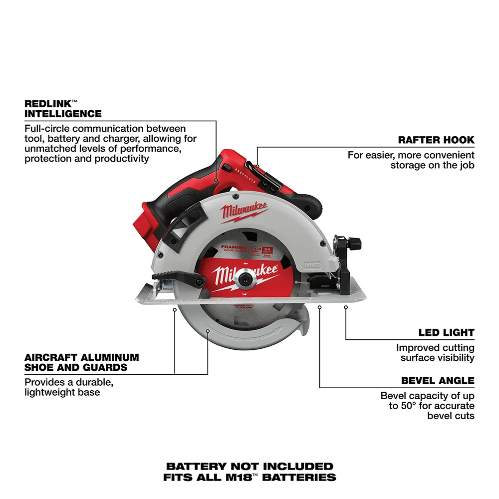 Milwaukee M18 Brushless 7-1/4" Circular Saw