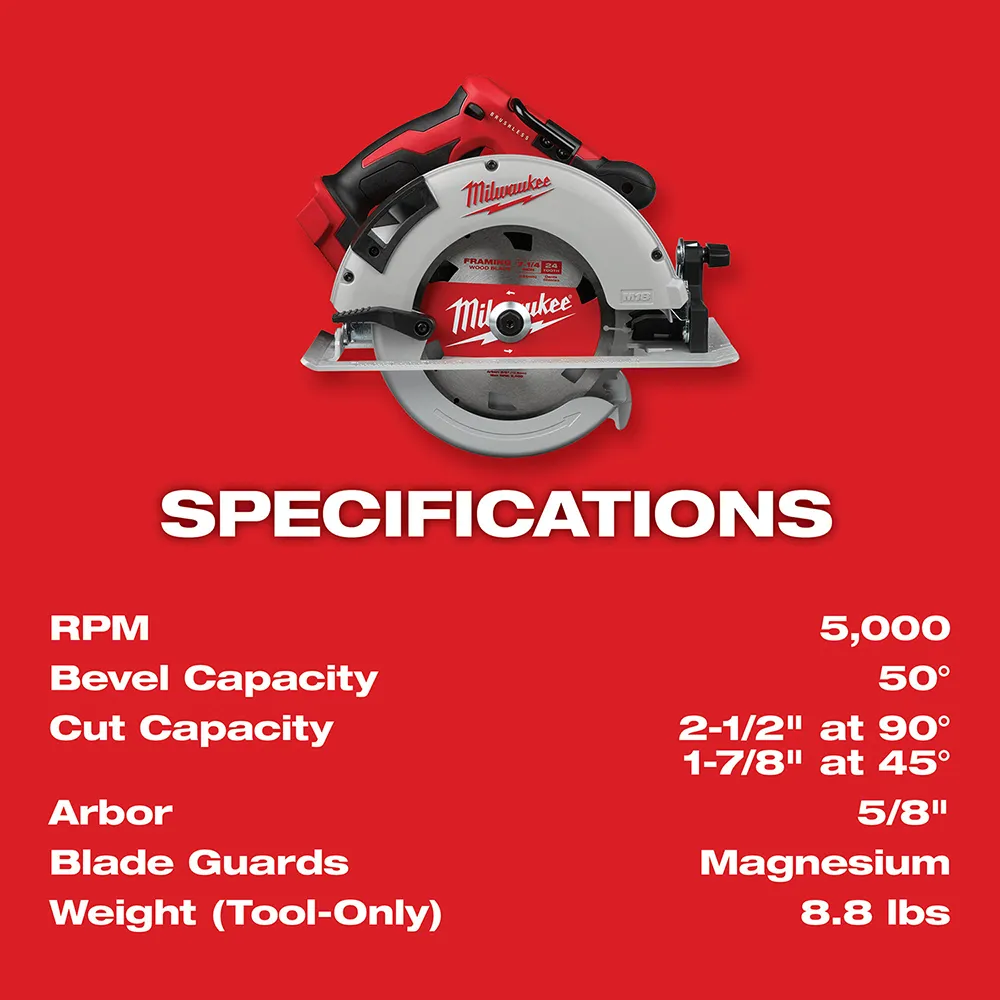 Milwaukee M18 Brushless 7-1/4" Circular Saw