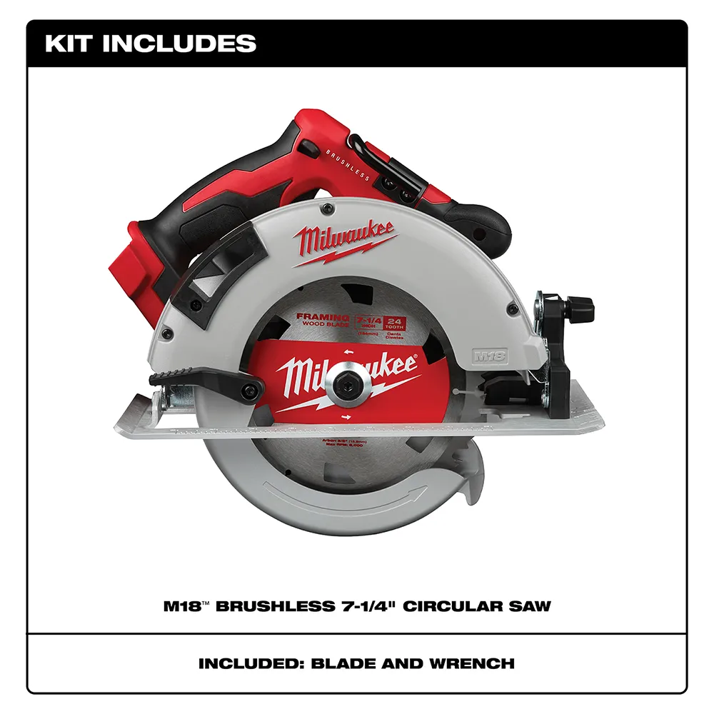 Milwaukee M18 Brushless 7-1/4" Circular Saw