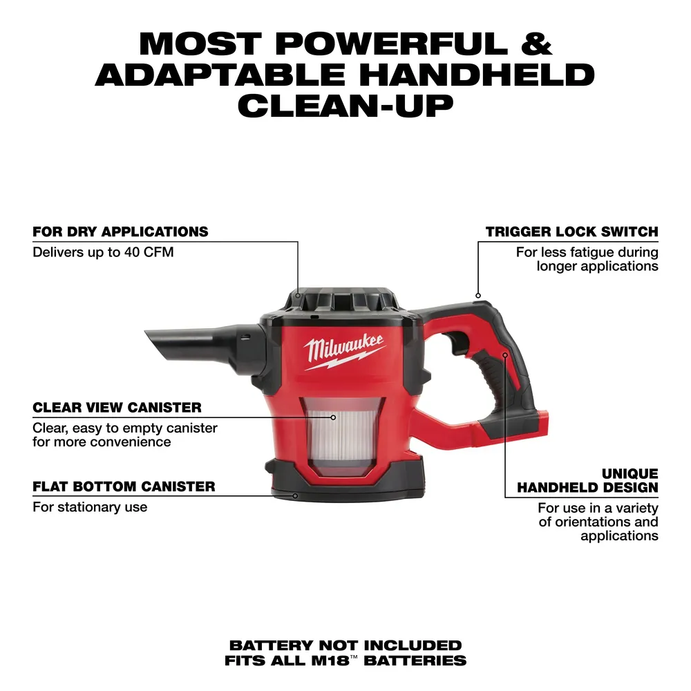 Milwaukee M18 Compact Vacuum