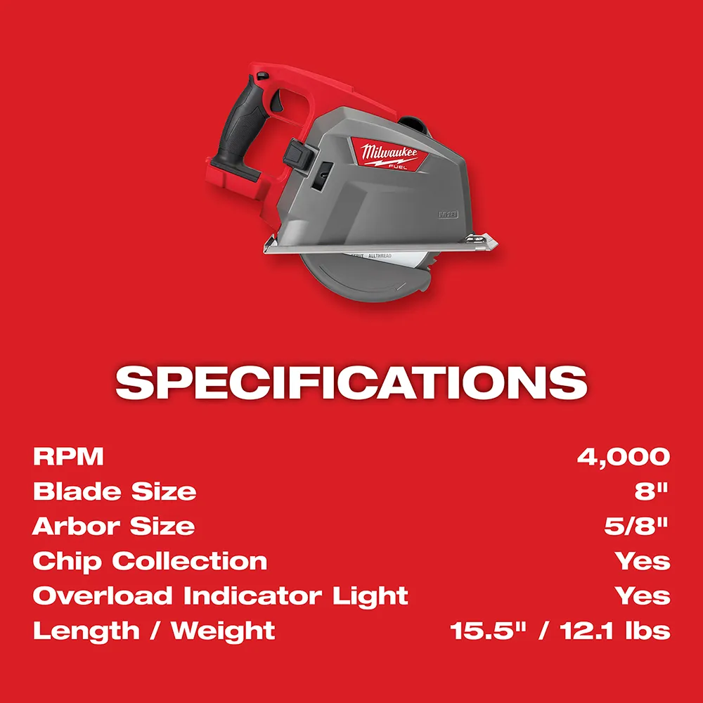 Milwaukee M18 Fuel 8" Metal Cutting Circular Saw