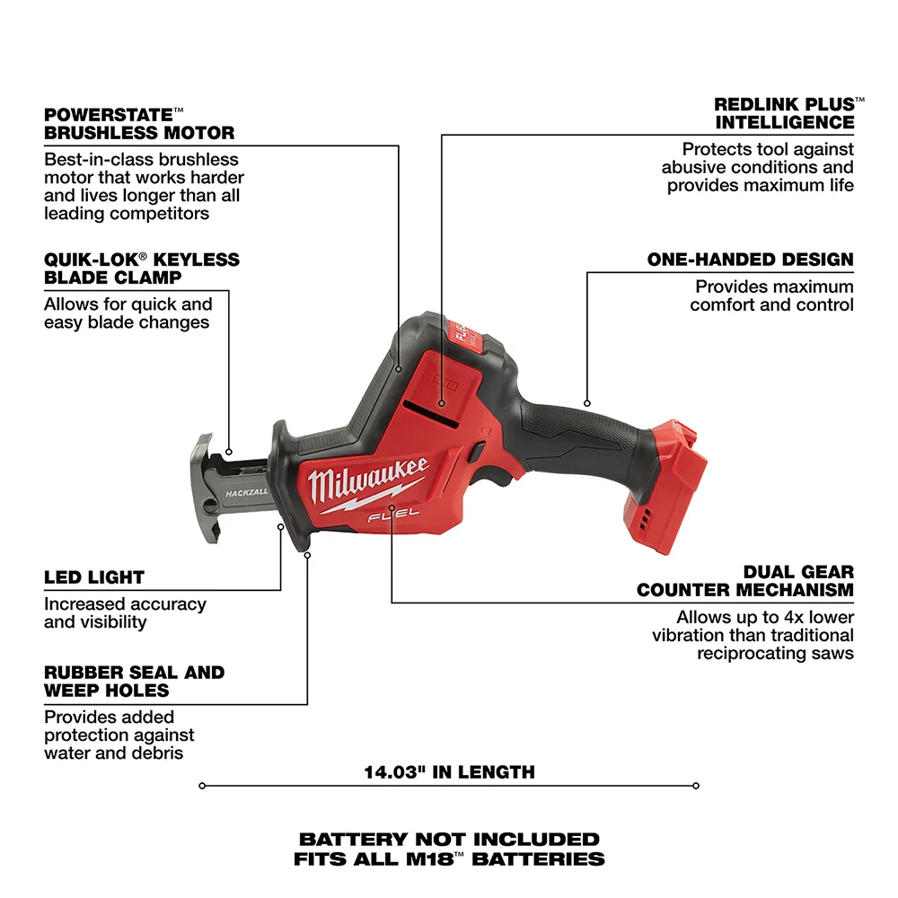 Milwaukee M18 FUEL HACKZALL‚® 14" Reciprocating Saw