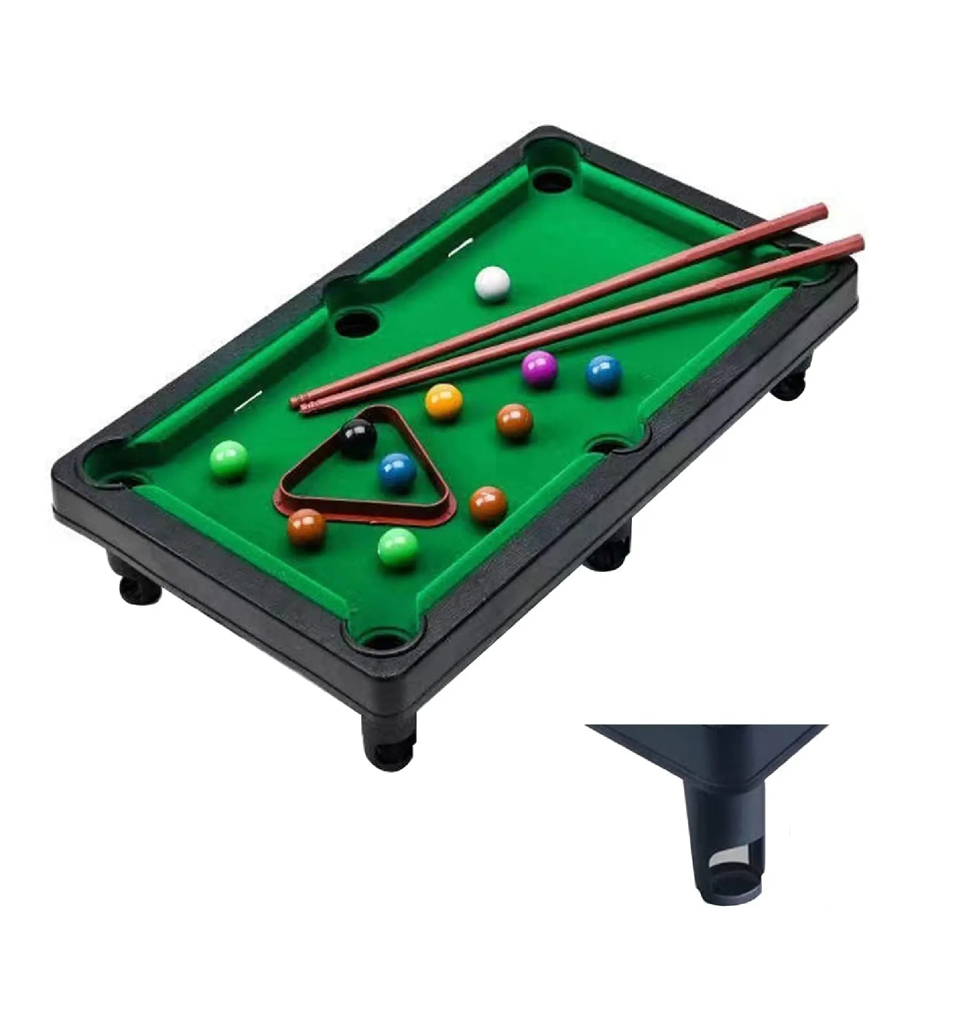 Mini Pool Table Game Pool Table Billiard Set with 11 Balls 2 cues and 1 Triangle Board Portable Game Table Indoor Outdoor Games Stress Relieving Table Game Set for Children and Adults