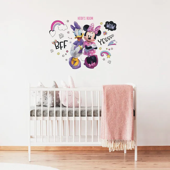 Minnie Mouse Peel And Stick Giant Wall Decals with Alphabet