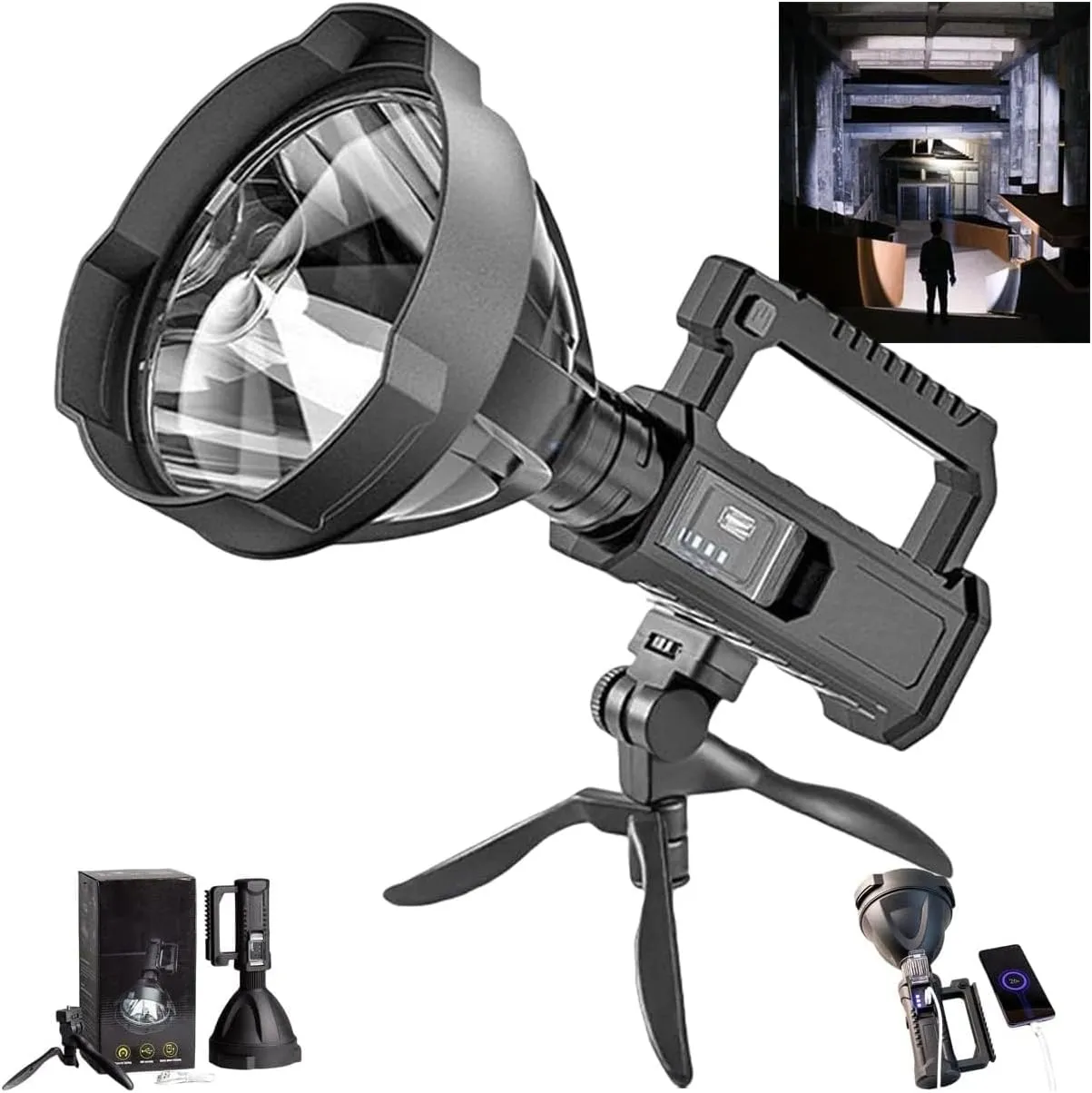 Multi-function Portable Searchlight Emergency Lights 90000 Lumen LED Super Bright Searchlight - W5120