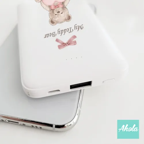 【My Teddy Bear】Portable Power Bank with built-in wire 內置線便攜式差電器