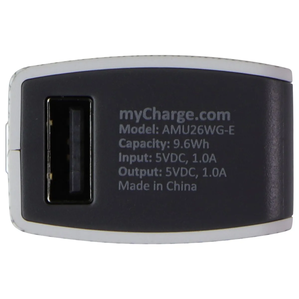 myCharge AmpMini 2600mAh Dual USB Port Portable Charger - White