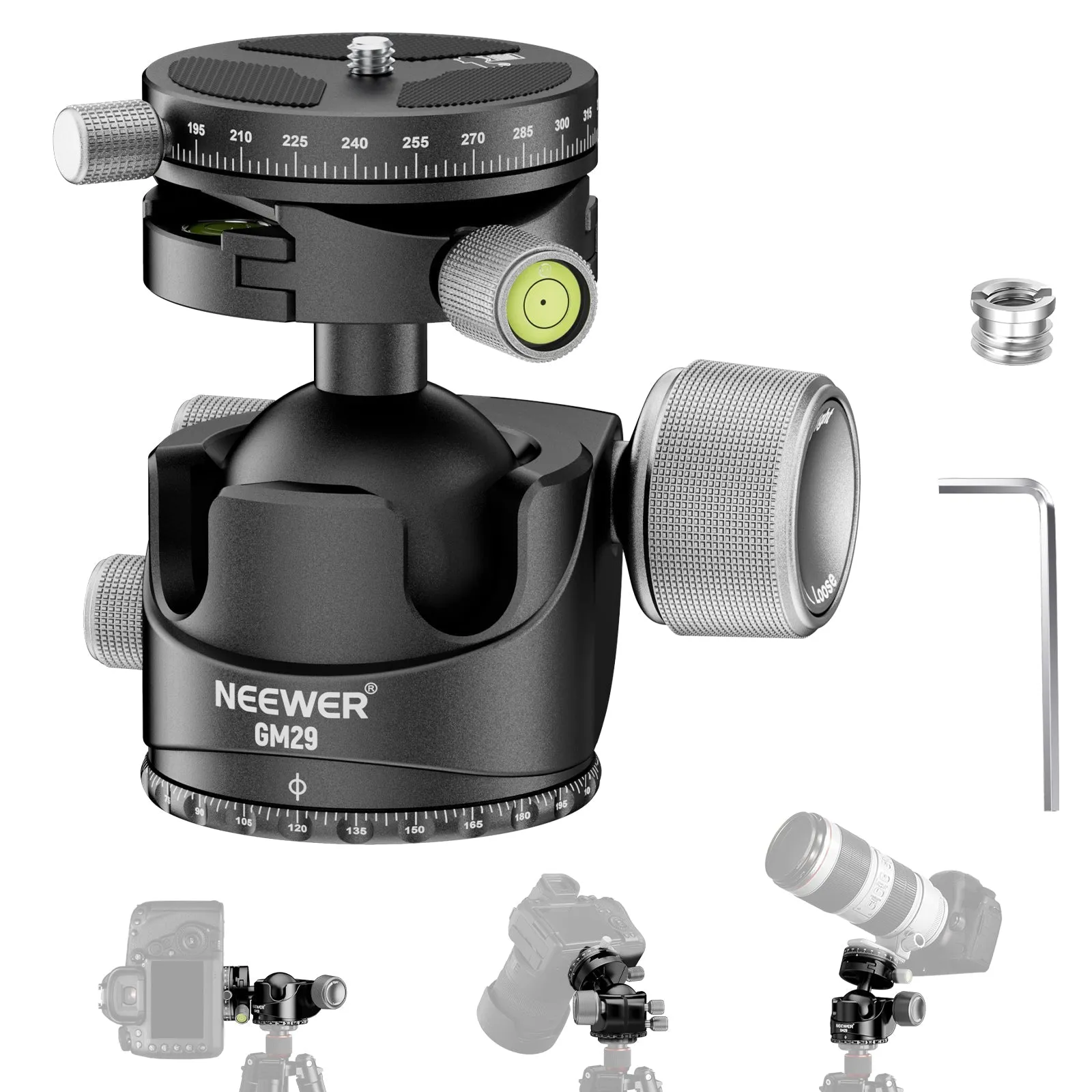 NEEWER GM29 Low Profile Tripod Head