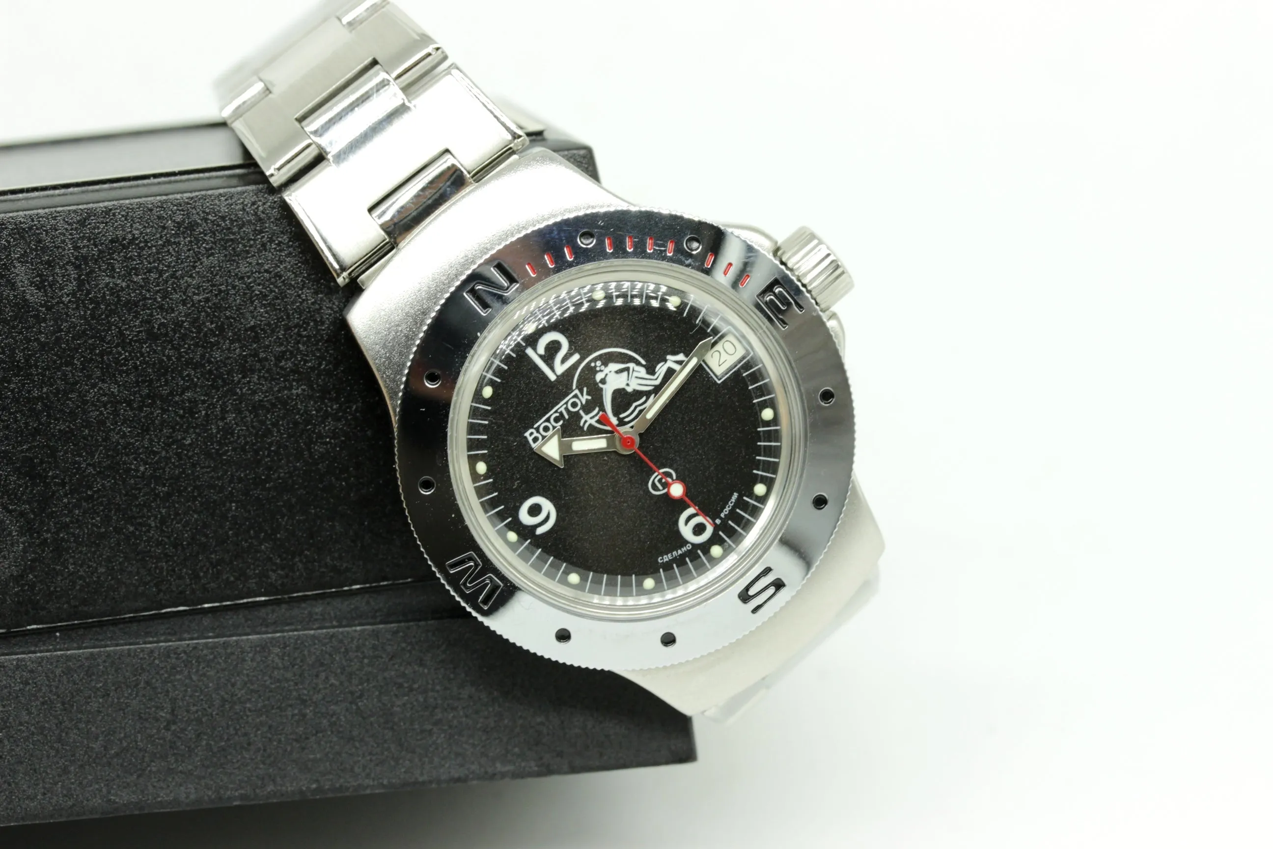 NEW Automatic diver watch VOSTOK Amphibian Scuba Dude Military DIVERS 20 ATM NAVY