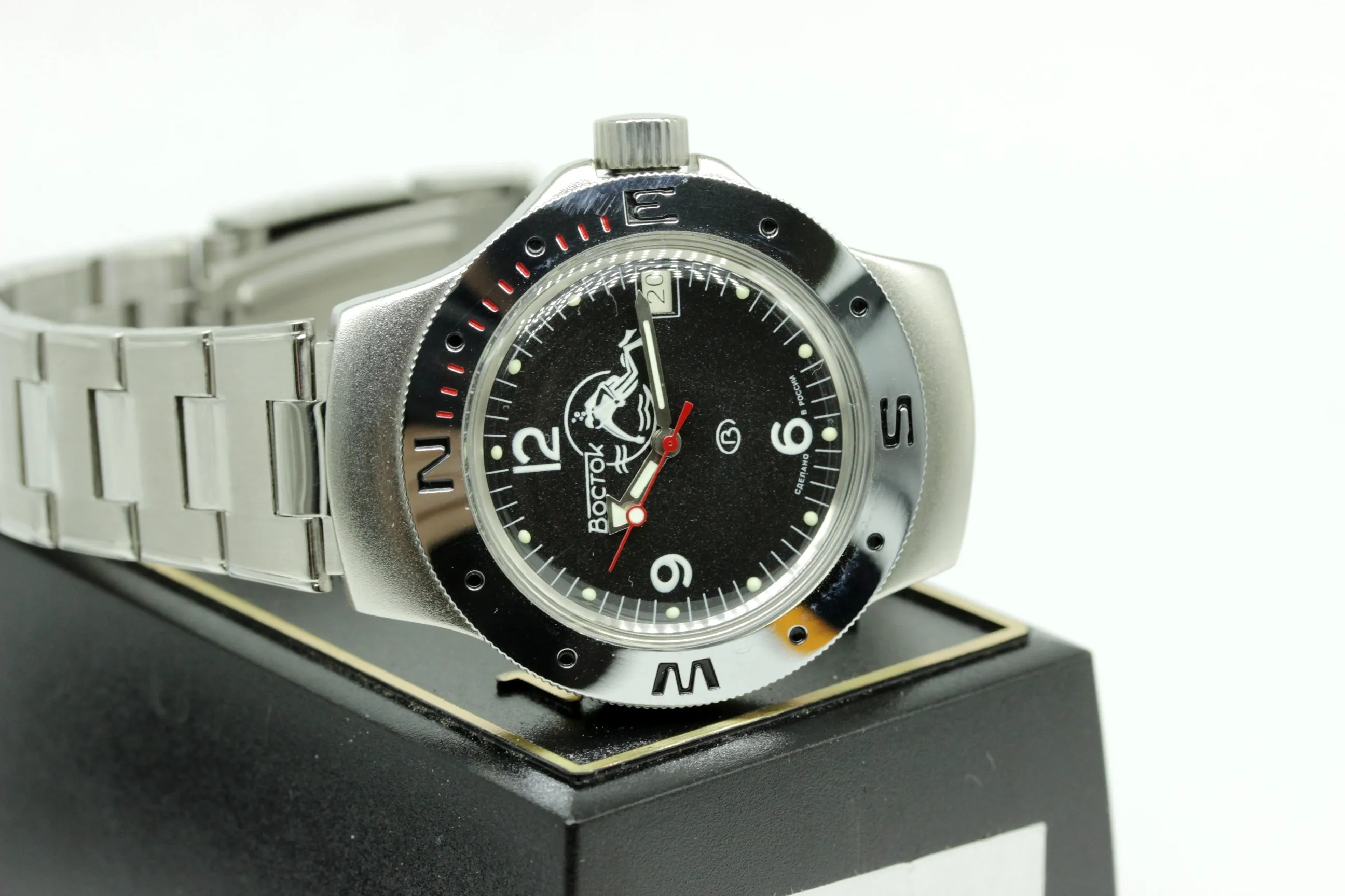 NEW Automatic diver watch VOSTOK Amphibian Scuba Dude Military DIVERS 20 ATM NAVY