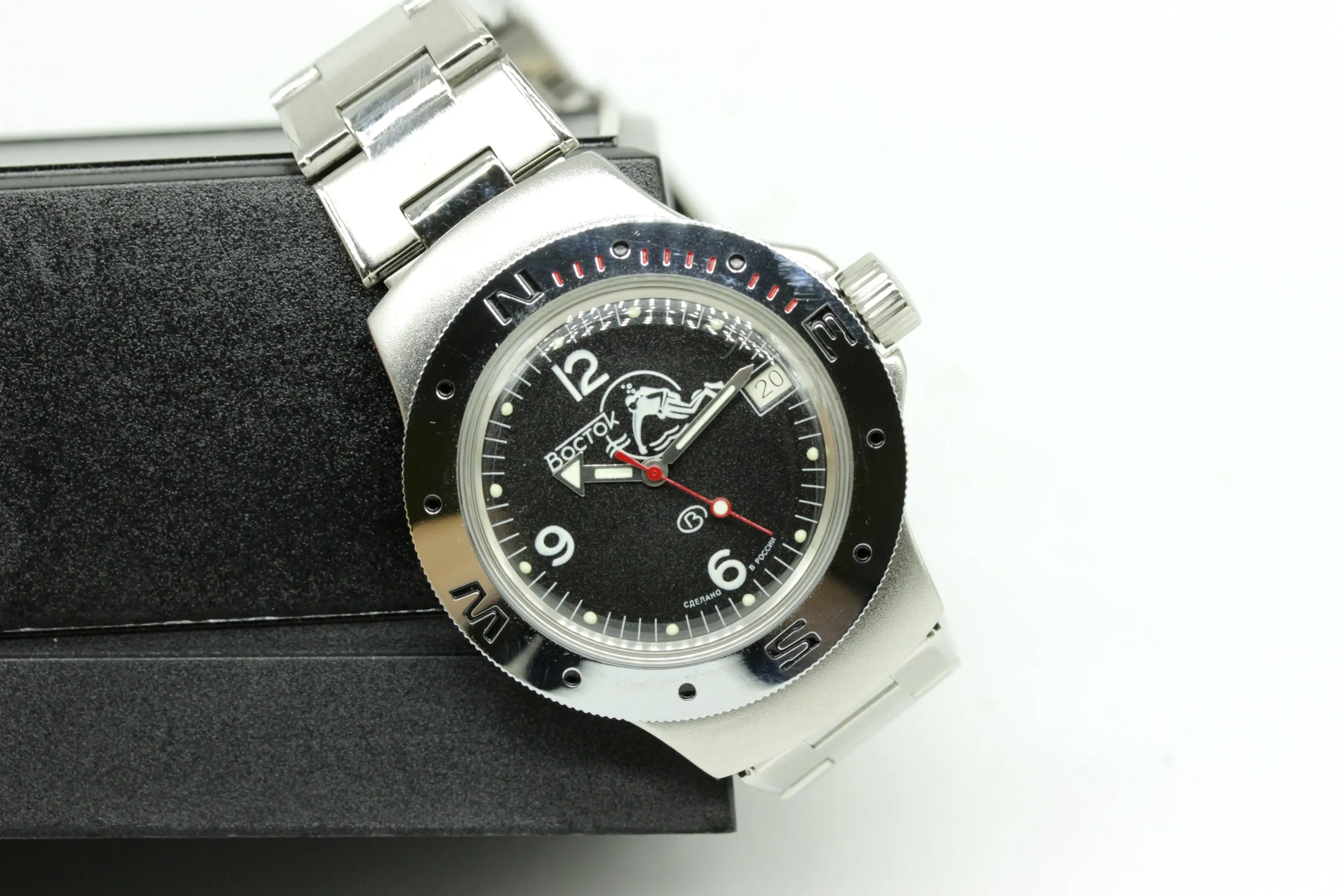 NEW Automatic diver watch VOSTOK Amphibian Scuba Dude Military DIVERS 20 ATM NAVY