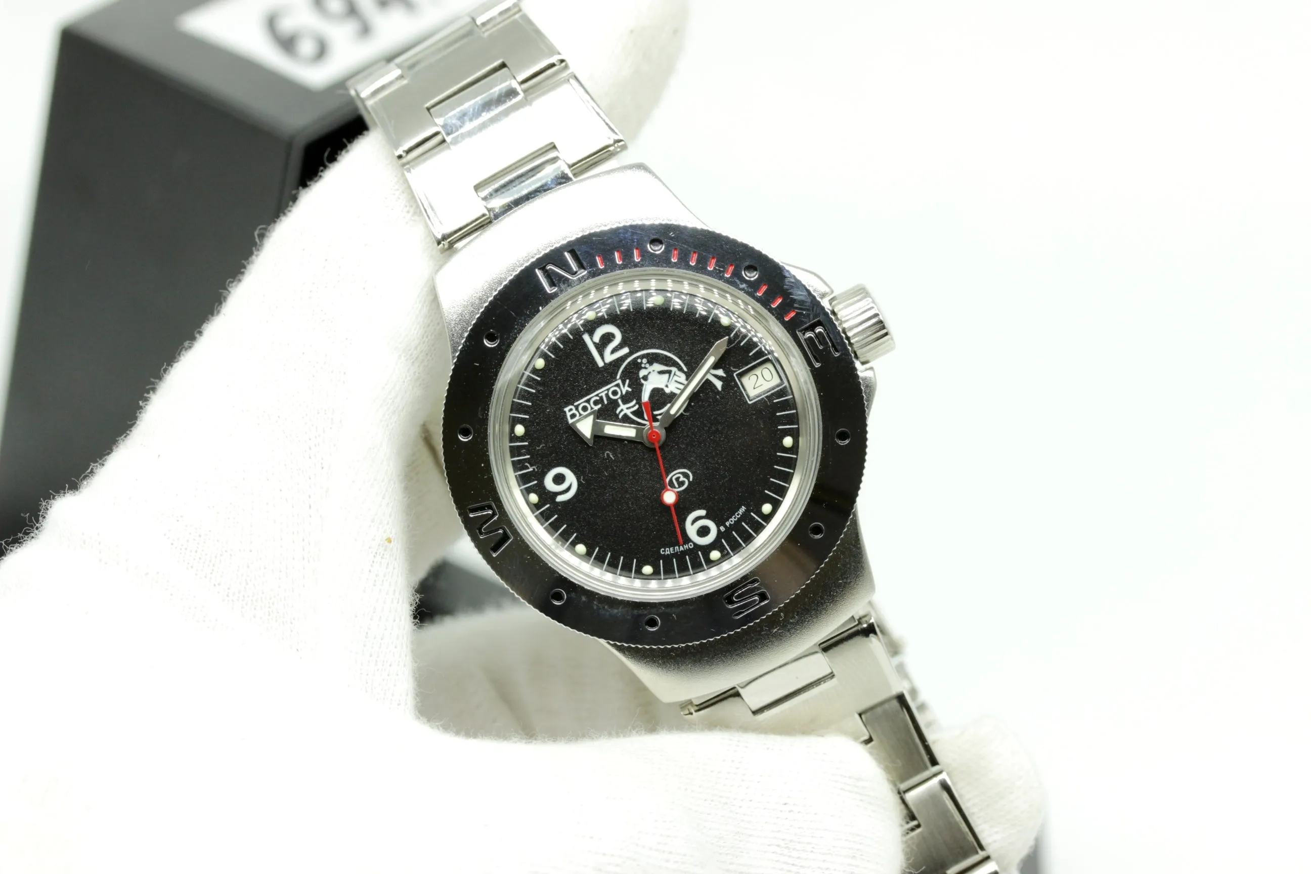 NEW Automatic diver watch VOSTOK Amphibian Scuba Dude Military DIVERS 20 ATM NAVY