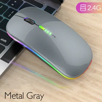 New Bluetooth Wireless Mouse with USB Rechargeable RGB Mouse for Computer Laptop PC Macbook Gaming Mouse Gamer 2.4GHz Portable M