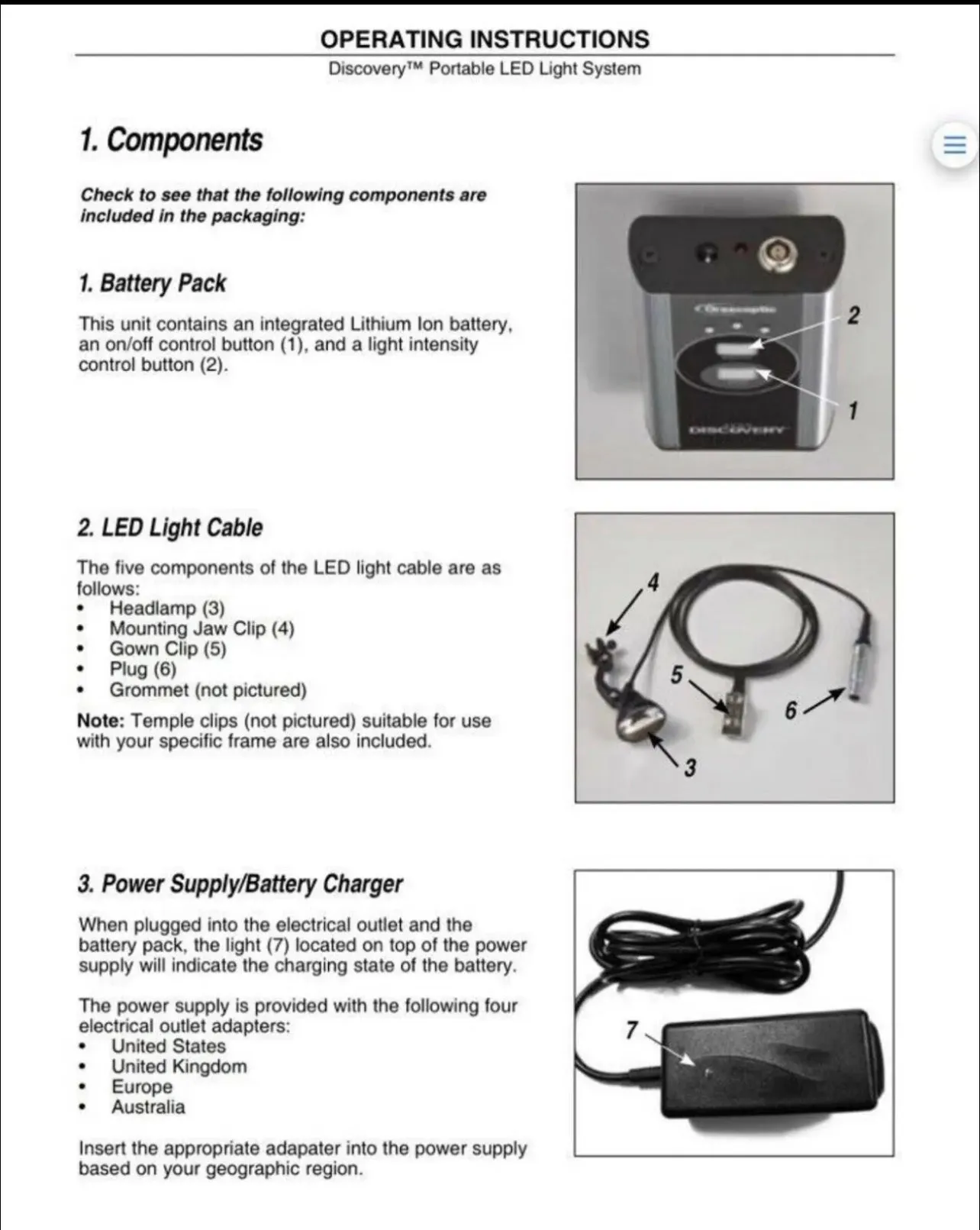 New Orascoptic Zeon Discovery Portable Dental Loupe Light Battery ONLY 1 year Warranty